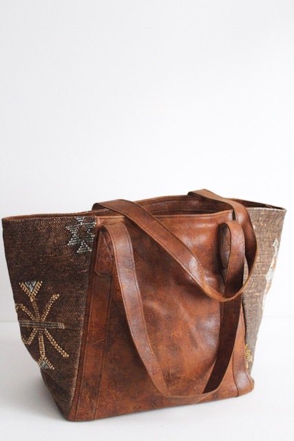 Moroccan Leather Handbag purse Women Shopping Bag Clutch Sabra Fushia Handmade