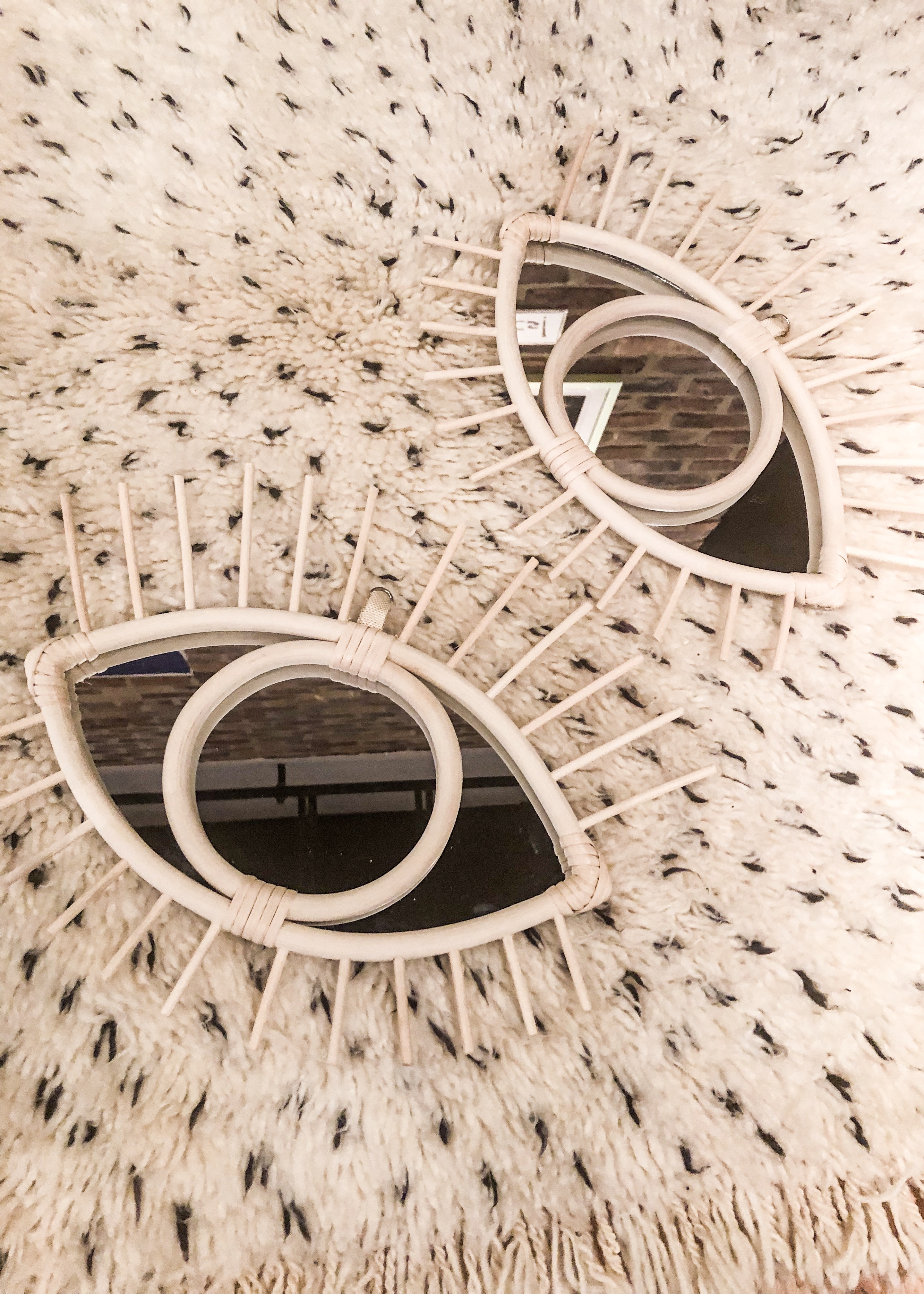 Handmade Rattan Eye Mirror Souk and Soul