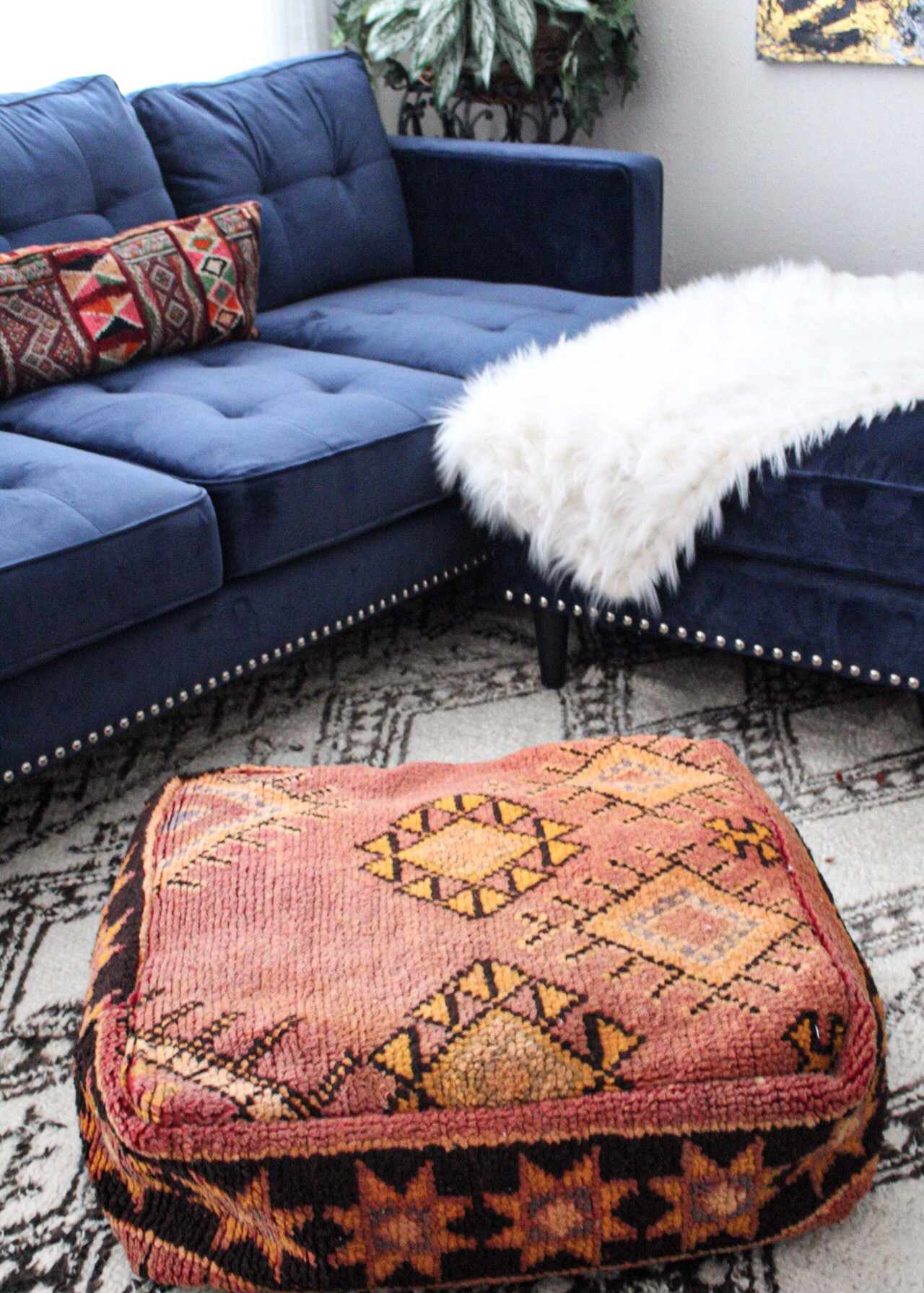 Vintage moroccan floor cushion